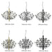 Gino Sarfatti Style Led Pendant Chandelier Black/Silver/Gold.