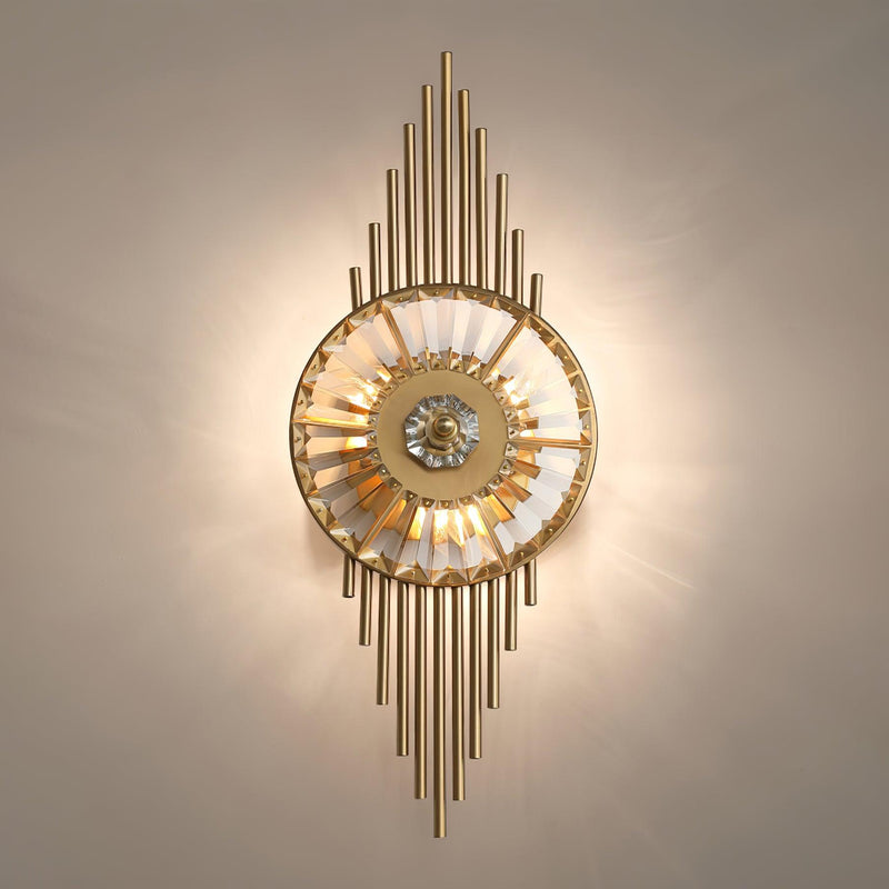 Crystal Gear Gold Wall Light-DWHOME