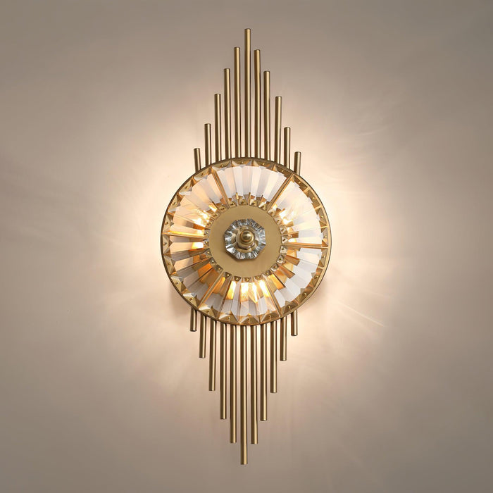 Crystal Gear Gold Wall Light - DWHOME