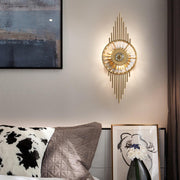Crystal Gear Gold Wall Light-DWHOME