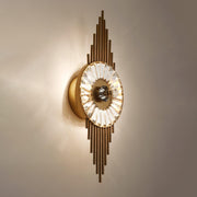 Crystal Gear Gold Wall Light-DWHOME