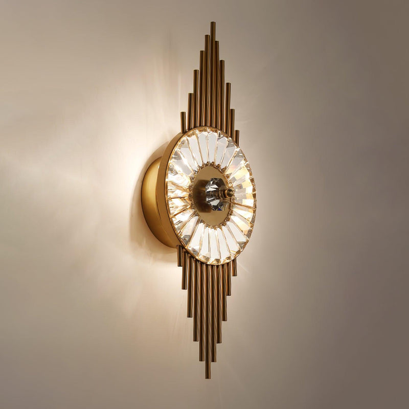 Crystal Gear Gold Wall Light-DWHOME