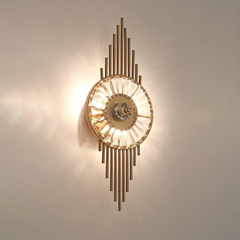 Crystal Gear Gold Wall Light-DWHOME