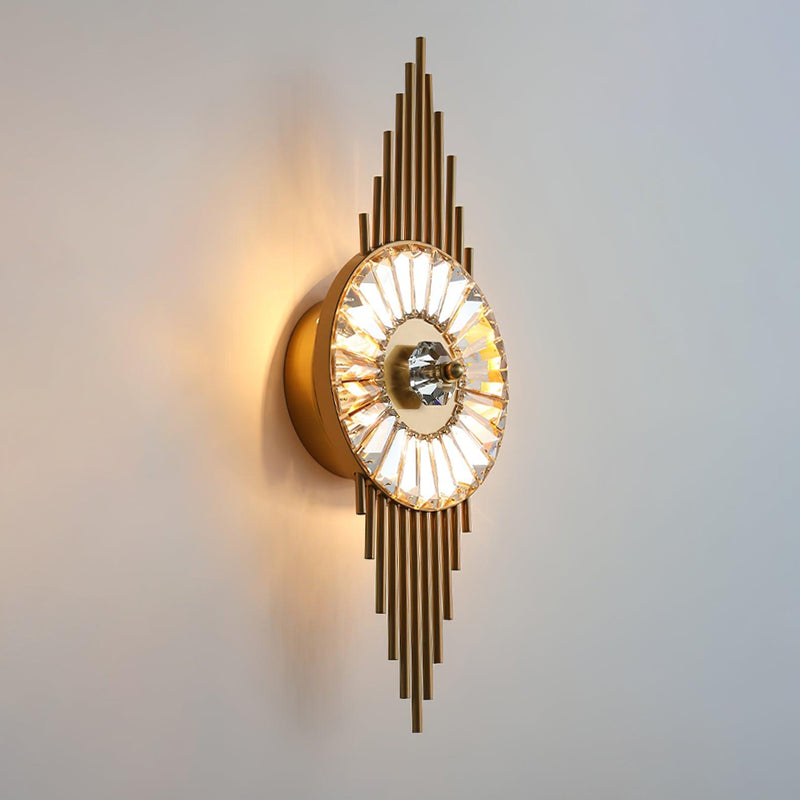 Crystal Gear Gold Wall Light-DWHOME