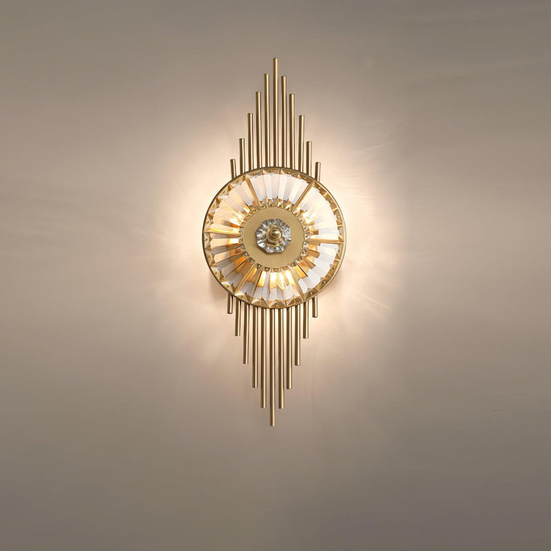Crystal Gear Gold Wall Light-DWHOME