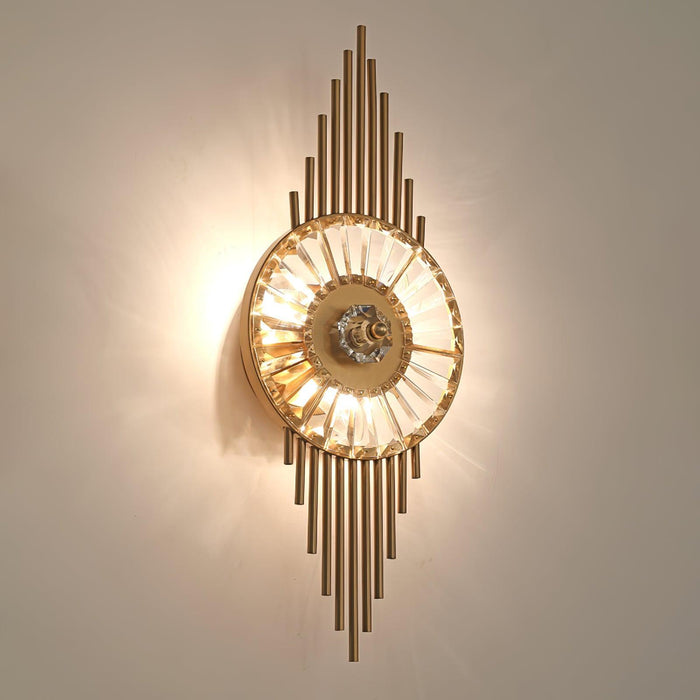 Crystal Gear Gold Wall Light - DWHOME