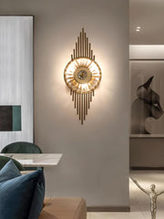 Crystal Gear Gold Wall Light-DWHOME