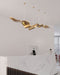 Gold Ribbon Chandelier.