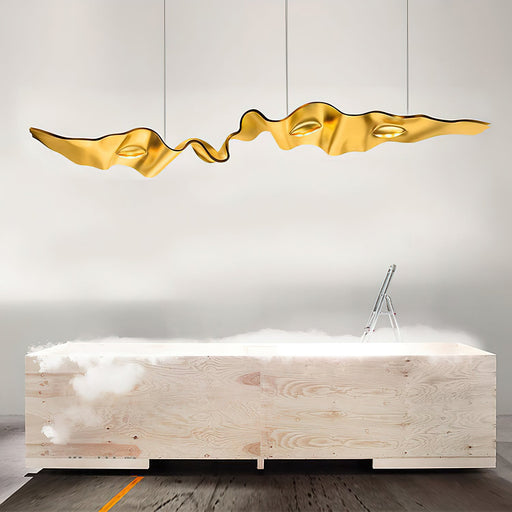 Gold Ribbon Chandelier.