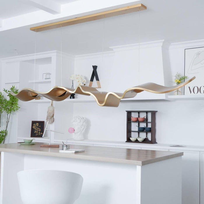 Gold Ribbon Chandelier-DWHOME