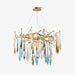 Gold Round Teardrop Chandelier.