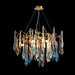 Gold Round Teardrop Chandelier.