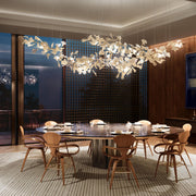 "Combinaison de feuilles dorées et blanches pour lustre Gingko-DWHOME"