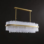 Gold & Clear Rod Chandelier-DWHOME