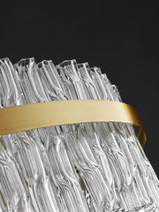 Gold & Clear Rod Chandelier-DWHOME