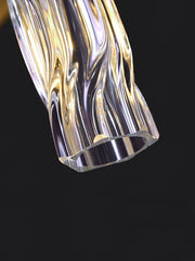 Gold & Clear Rod Chandelier-DWHOME