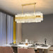 Gold & Clear Rod Chandelier-DWHOME