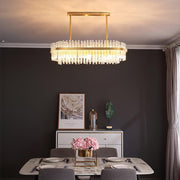 Gold & Clear Rod Chandelier-DWHOME