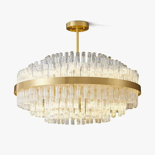 Gold & Clear Rod Chandelier-DWHOME