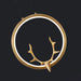 Golden Antler Wall Light-DWHOME