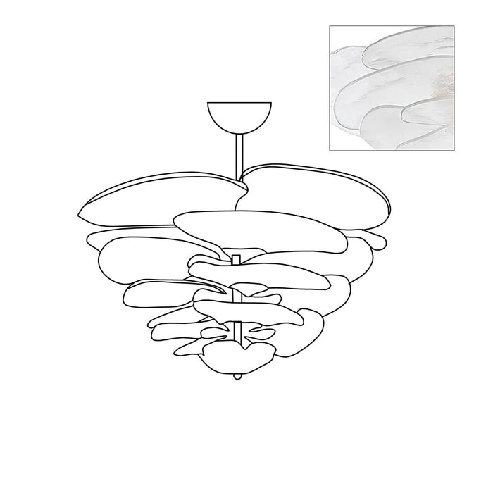 Petals Gold Murano Chandelier-DWHOME