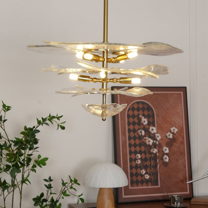 Petals Gold Murano Chandelier-DWHOME
