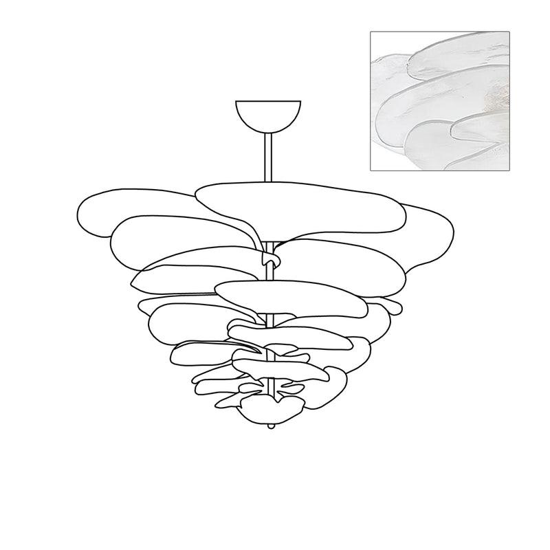 Petals Gold Murano Chandelier-DWHOME