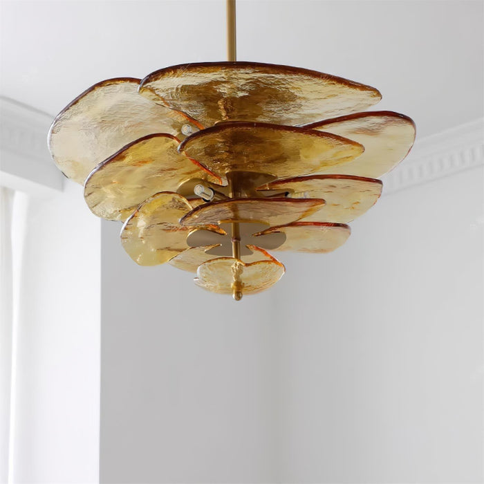 Petals Gold Murano Chandelier - DWHOME