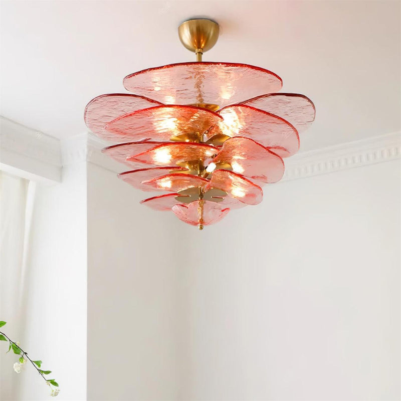 Petals Gold Murano Chandelier-DWHOME