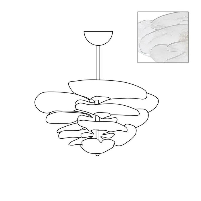 Petals Gold Murano Chandelier - DWHOME