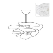Petals Gold Murano Chandelier-DWHOME