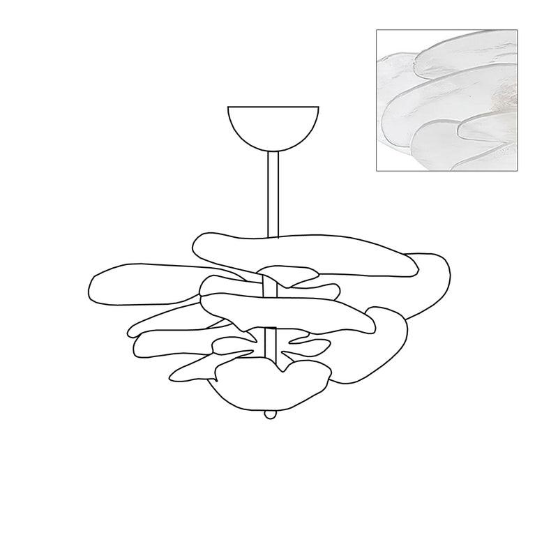 Petals Gold Murano Chandelier-DWHOME