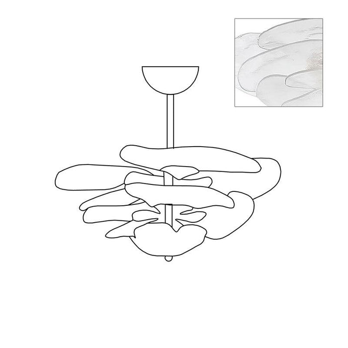 Petals Gold Murano Chandelier - DWHOME