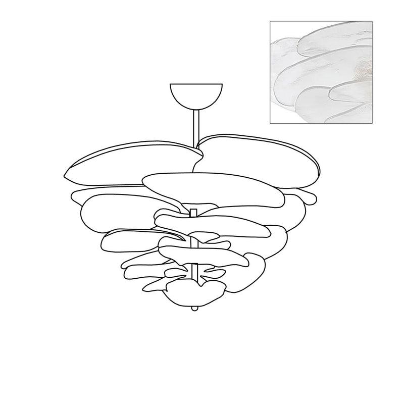 Petals Gold Murano Chandelier-DWHOME