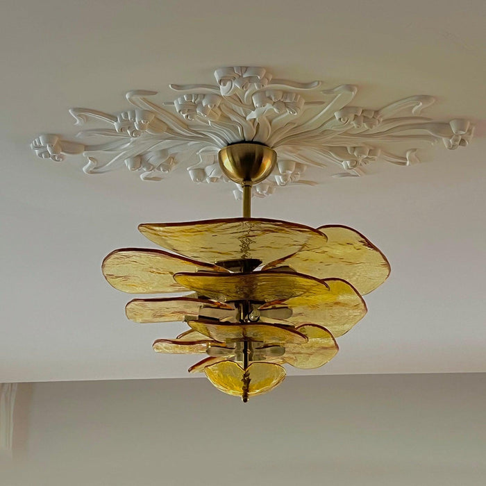 Petals Gold Murano Chandelier - DWHOME