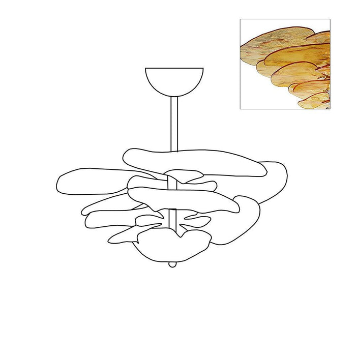 Petals Gold Murano Chandelier - DWHOME