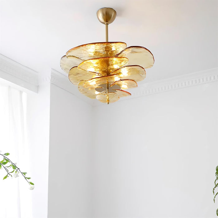 Petals Gold Murano Chandelier-DWHOME