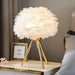 Goose Feather Table Lamp-DWHOME