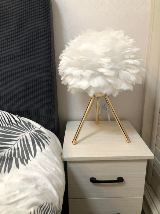 Goose Feather Table Lamp-DWHOME