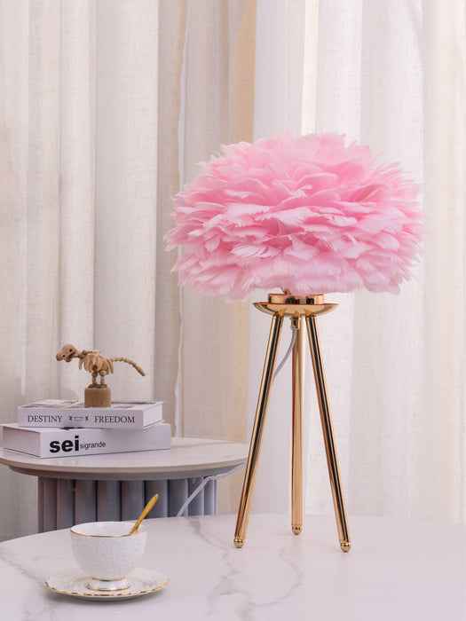 Goose Feather Table Lamp-DWHOME