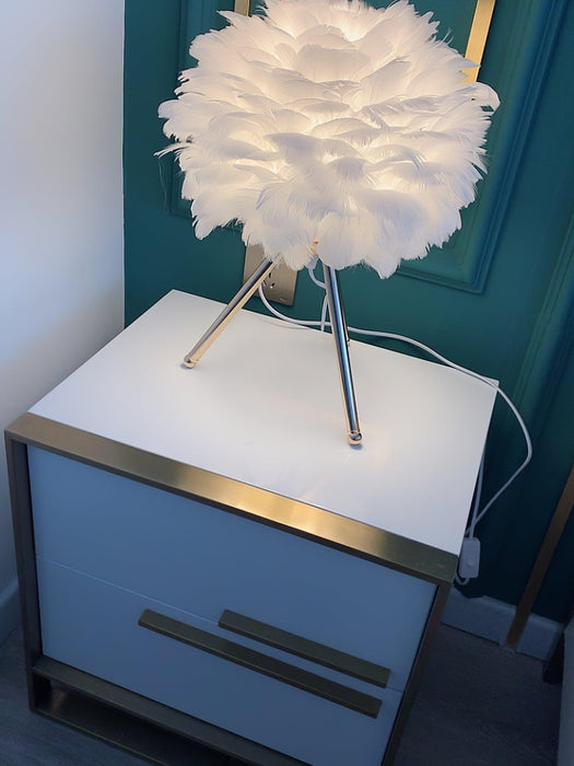 Goose Feather Table Lamp-DWHOME