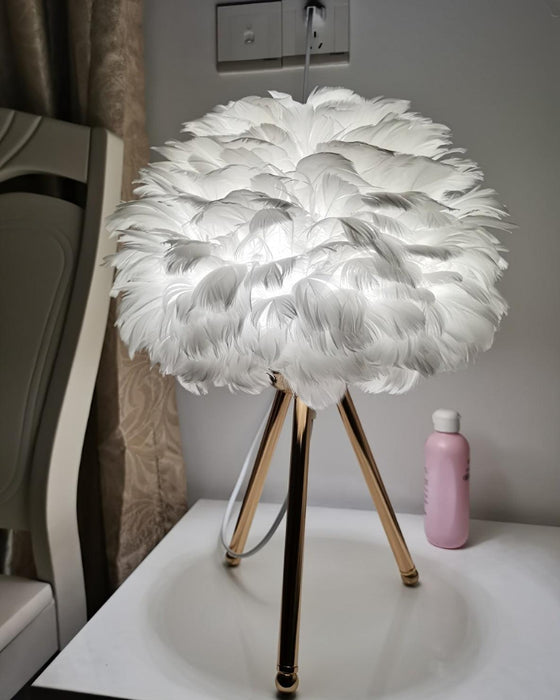 Goose Feather Table Lamp-DWHOME