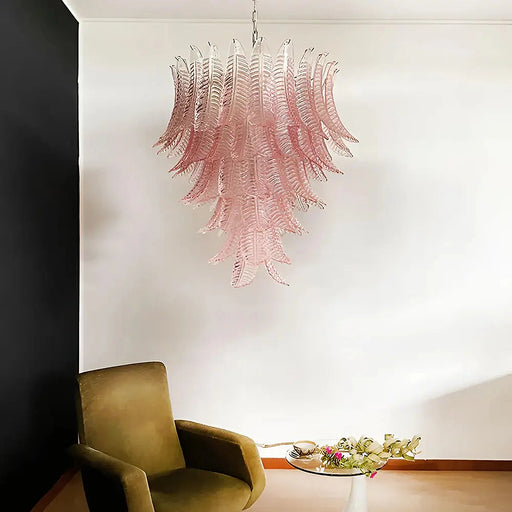 Gorgeous Murano Felci Pink Glass Chandelier-DWHOME