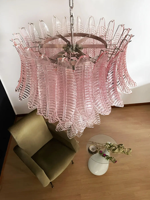 Gorgeous Murano Felci Pink Glass Chandelier-DWHOME