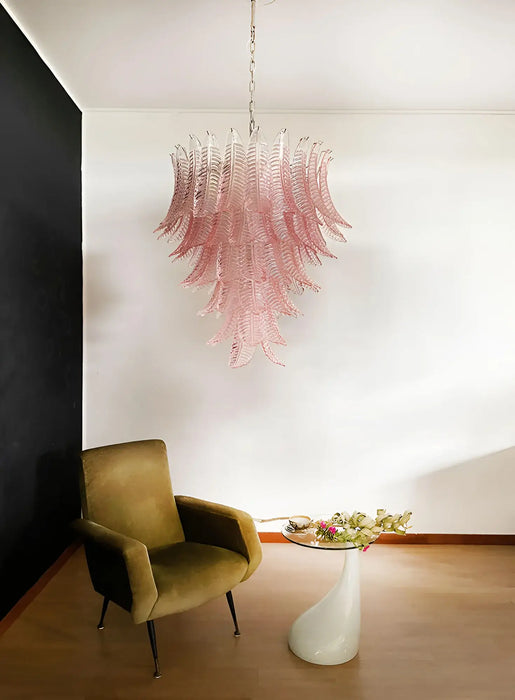 Gorgeous Murano Felci Pink Glass Chandelier-DWHOME