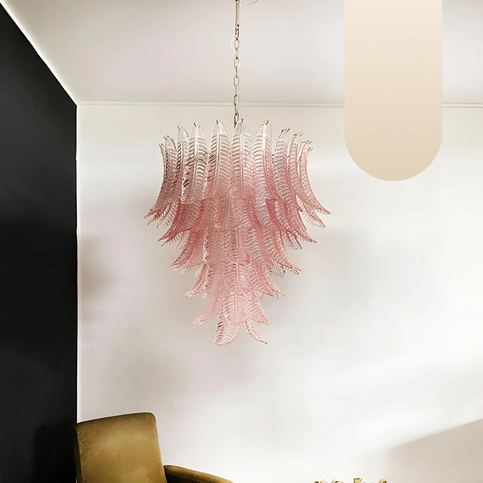Gorgeous Murano Felci Pink Glass Chandelier-DWHOME