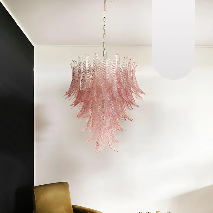 Gorgeous Murano Felci Pink Glass Chandelier-DWHOME