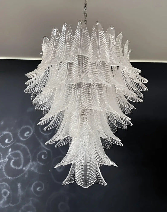 Gorgeous Murano Felci Transparent Glass Chandelier-DWHOME