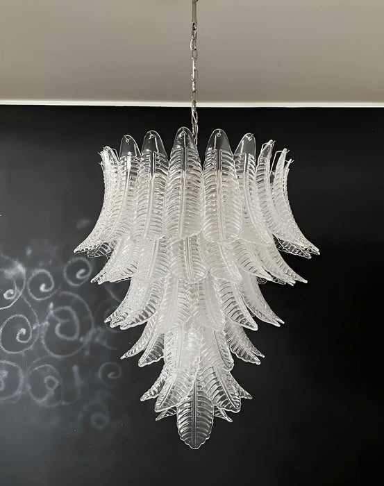 Gorgeous Murano Felci Transparent Glass Chandelier-DWHOME