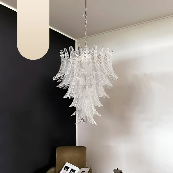 Gorgeous Murano Felci Transparent Glass Chandelier-DWHOME